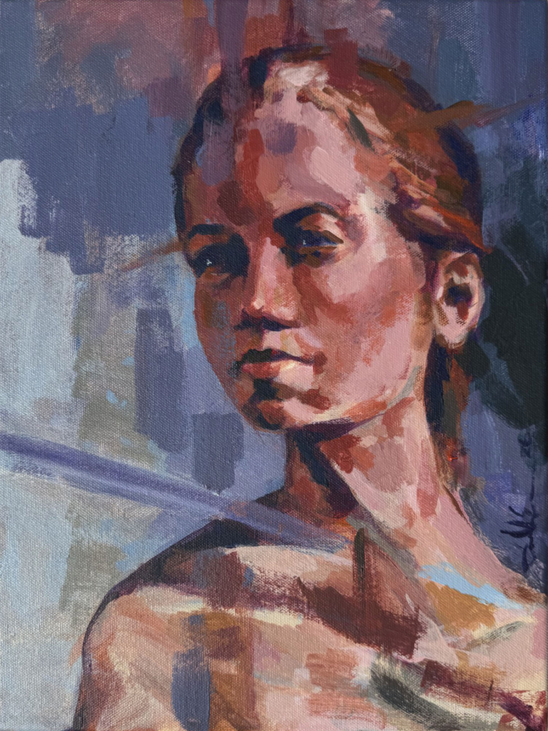Defiance – $750, 12" x 16", Acrylic on Canvas, 2026