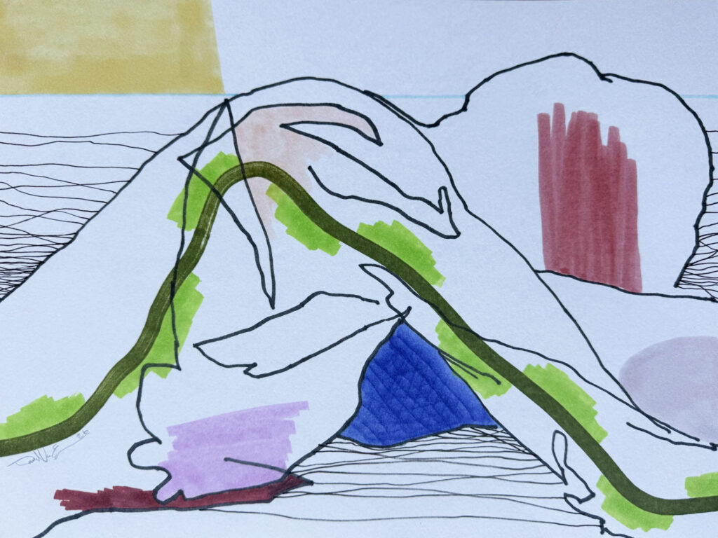 Life Line - Mixed Media on Paper, 12" x 9", 2026