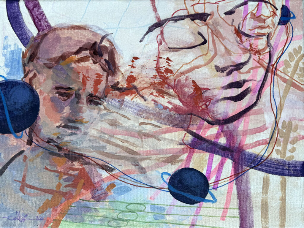 I Am Am – $250, 16" x 12", Acrylic and Mixed Media on Canvas, 2026