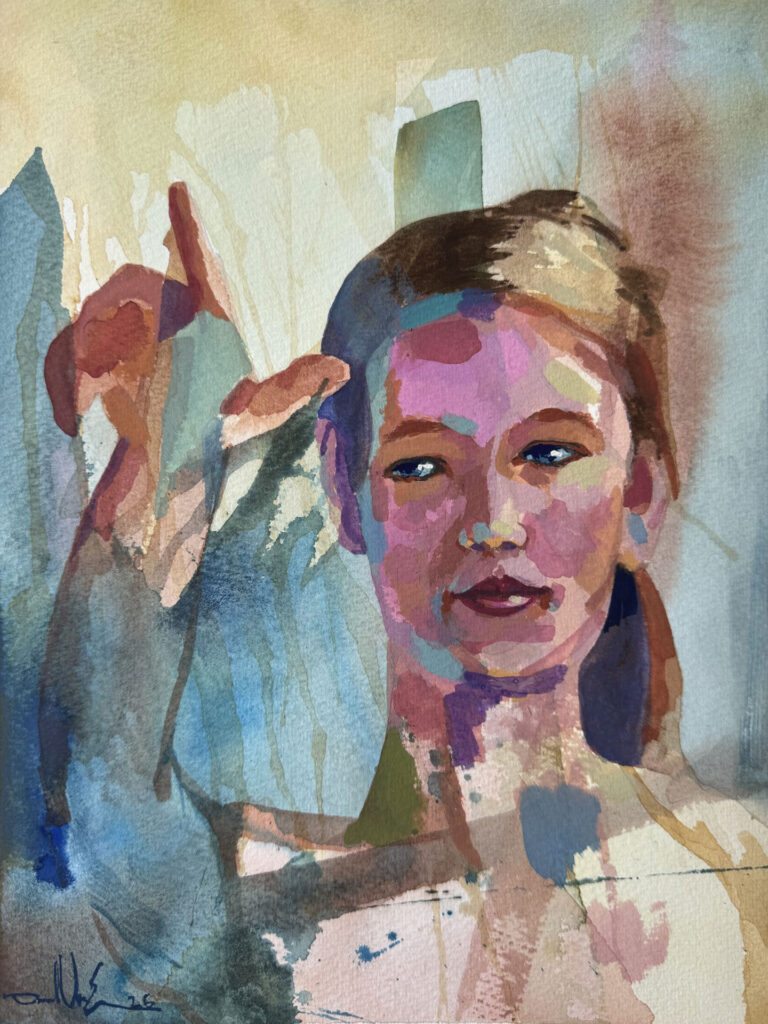 Remembrance – $150, 12″ x 9″, Watercolor and Gouache on Paper, 2026