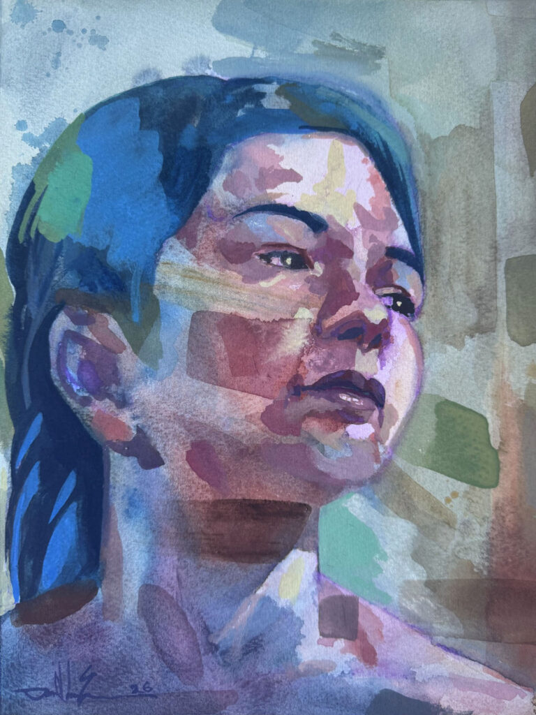 Impermanence – $150, 12″ x 9″, Watercolor and Gouache on Paper, 2026