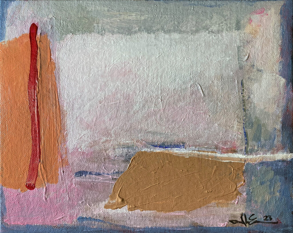 Boxed In – $250, 10" x 8", Acrylic on Canvas Board, 2023