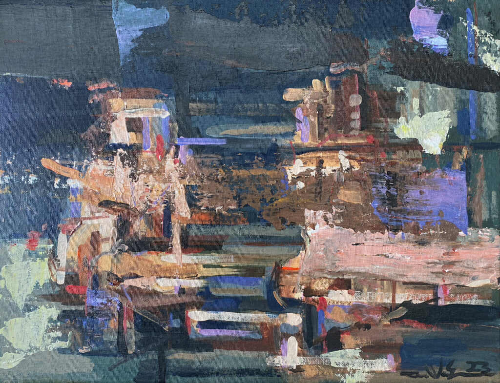 Mirror Reflection – $250, 12" x 9", Acrylic on Canvas Board, 2023