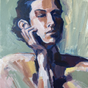 Aloof – $750, 12" x 16", Acrylic on Canvas, 2026