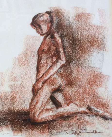 Kneeling Female Figure Study II