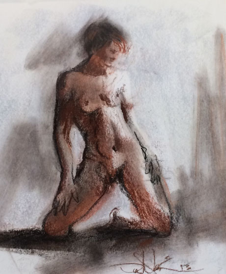Kneeling Female Figure Study III